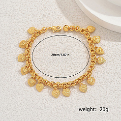 Squisiti braccialetti con ciondolo a forma di cuore in ottone&nbsp;EN2397