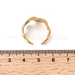 5 bague manchette ouverte en acier inoxydable 304 pour femme&nbsp;RJEW-K313-08G