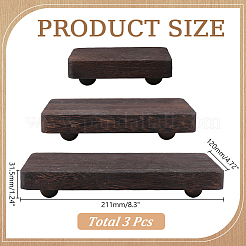 3 piedistallo espositivo in legno di 3 misure per anelli&nbsp;ODIS-WH0331-71A