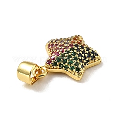 Pendentifs avec zircon cubiques à micro-pavés en laiton&nbsp;KK-A163-02G-E