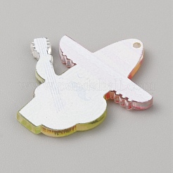 Undurchsichtig bedruckte Acrylanhänger mit Karnevalsmotiv&nbsp;SACR-WH0008-015C