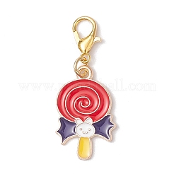 Adornos colgantes de aleación de esmalte para Halloween&nbsp;HJEW-JM03648