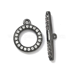 Fermagli a ginocchiera in zircone chiaro micro pavè di ottone&nbsp;KK-G548-26