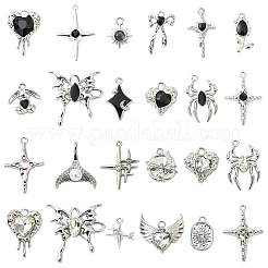 12 Stück 12 Stile Emaille- und Glasanhänger aus Legierung&nbsp;FIND-YW0006-13