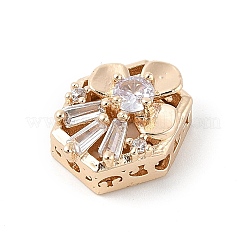 Perline zirconi micro pave  in ottone&nbsp;KK-K297-28G