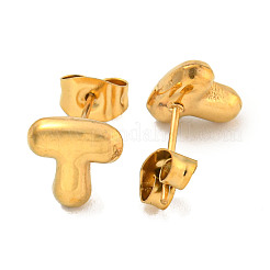 Boucles d'oreilles à tige en acier inoxydable 304 avec lettres en gros morceaux pour femmes&nbsp;LS-EJEW-G386-01T-G
