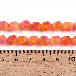 Gefärbt natürlichen weißen Jade Perlen Stränge&nbsp;G-T139-8mm-45V