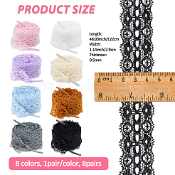 8 Paar Schnürsenkel aus Polyester in 8 Farben&nbsp;FIND-FH0012-01