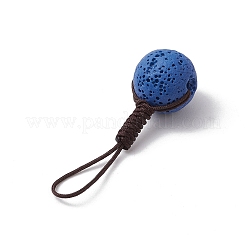 Decorazioni pendenti rotonde in pietra lavica naturale&nbsp;PALLOY-JF03446