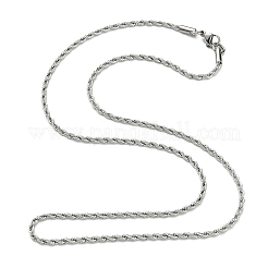 Collane in acciaio inossidabile 304 anti-ossidazione collane unisex con catena a corda&nbsp;NJEW-507L-10