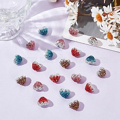 20 stücke 4 farben polymer clay strass perlen&nbsp;RB-AR0003-17
