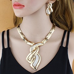 Set di collane e orecchini in lega con strass per donna&nbsp;FS-WG2D758-01
