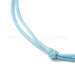 Bracciale sintetico con perline intrecciate in tartaruga turchese&nbsp;BJEW-JB11085