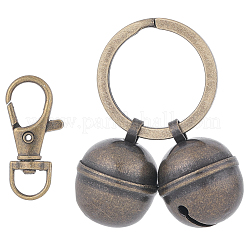 2 porte-clés cloche en laiton&nbsp;KEYC-CN0001-14C