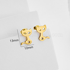 Boucles d'oreilles à tige en acier inoxydable 304 pour femmes&nbsp;WG6F38D-01