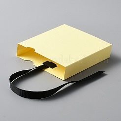 Quadratische Schubladenboxen aus Papier mit Schleife&nbsp;AJEW-WH0033-02B
