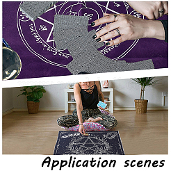 2 quadratische Samt-Tischdecke für Tarotkarten zur Wahrsagerei&nbsp;AJEW-CN0007-62B