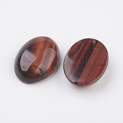 Natürlich gefärbte und erhitzte rote Tigerauge-Cabochons mit flacher Rückseite&nbsp;G-G741-30x40mm-13