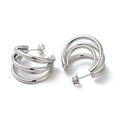 Anlaufgeschützte Ohrstecker aus 304 Edelstahl&nbsp;EJEW-Z026-12P