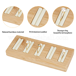 2 supporto per espositore rettangolare in bambù a 2 scomparti e in legno a 5 scomparti&nbsp;RDIS-HY0001-02B