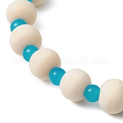 Braccialetti elastici in turchese sintetico&nbsp;BJEW-JB11125-01