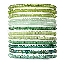 12 bracelet extensible en perles de verre rondes&nbsp;BJEW-JB13503
