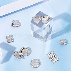 10 Stück 5 Stil 304 Edelstahl Diffusor Medaillon Anhänger&nbsp;STAS-DC0007-57