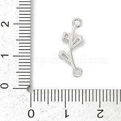 Ciondoli connettore in ottone chiaro con zirconi cubici&nbsp;KK-Z094-06P-02