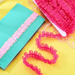 Ruban de dentelle en polyester double couche de 10 m&nbsp;OCOR-TA0004-14G