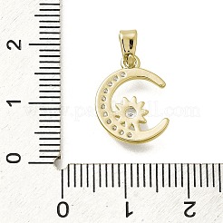Pendentifs avec zircon cubiques à micro-pavés en laiton&nbsp;ZIRC-D275-03G
