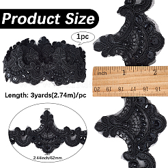 Ruban de dentelle à fleurs en polyester de 3 mètre&nbsp;OCOR-WH20001-20A