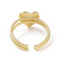 2-teiliges Paar-Ring-Set mit schmelzendem Herz aus Messing im 2-Stil&nbsp;RJEW-E072-27G