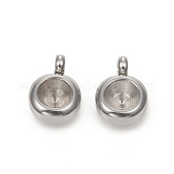Ciondolo in acciaio inossidabile 201 anti-appannamento con strass&nbsp;STAS-G224-27P