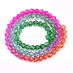 Hilos de cuentas de vidrio con pintura para hornear de color degradado&nbsp;DGLA-A039-T6mm-A011