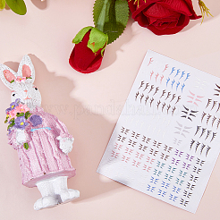 Wimpernaufkleber für Puppen aus Plastik&nbsp;DIY-WH0740-42