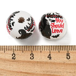 Cuentas europeas de madera serie halloween&nbsp;WOOD-U002-01E