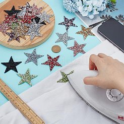 24 Stück 8 Farben Kunststoff-Kleidungsflicken&nbsp;DIY-FG0006-21