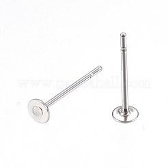 Anlaufgeschützte Ohrstecker-Beschläge aus Edelstahl 304&nbsp;STAS-D448-088P-2mm