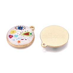 Pendenti in smalto in lega di placcatura stampata&nbsp;ENAM-T020-02C