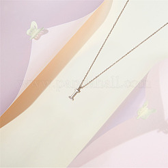 Collane con ciondolo iniziale in argento sterling placcato rodio 925&nbsp;JN905A
