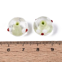 Perles vernissées manuelles&nbsp;LAMP-Q039-04D