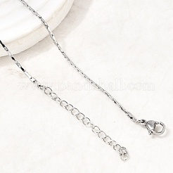 Collares de cadena de eslabones Boston de acero inoxidable 304 de 1.3 mm para mujeres y hombres.&nbsp;NJEW-Z115-12P-03