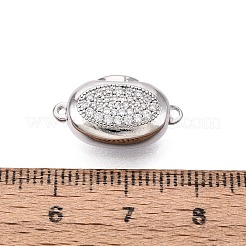 Messingmikropavé mit klaren Zirkonia-Kastenverschlüssen&nbsp;KK-Q074-06P