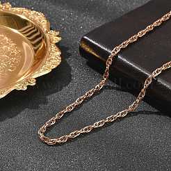 Collares de cadena de cuerda de acero inoxidable 304 de 3 mm para mujer&nbsp;NJEW-B131-07RG