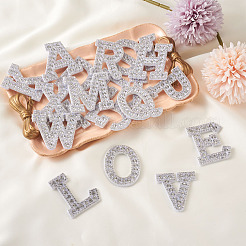 Patchs de strass en résine alphabet&nbsp;DIY-TAC0005-45A