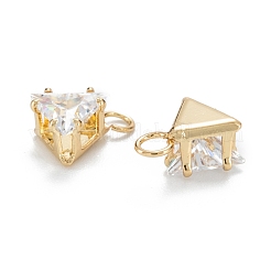 Ciondoli in ottone con zirconi chiari&nbsp;ZIRC-G170-15G