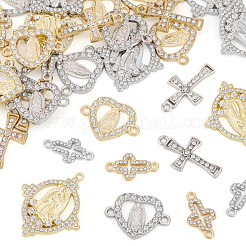 40 stücke 8 arten legierung kristall strass stecker charms und anhänger&nbsp;FIND-TA0009-27