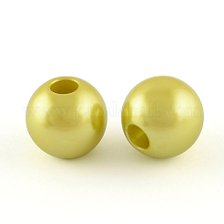 Perle europee di plastica imitazione perla in abs&nbsp;MACR-R530-12mm-M