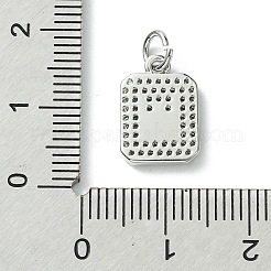 Rack-Beschichtung Messing Micro Pave klar Kubisch Zirkonia Charms&nbsp;KK-G501-01W-P
