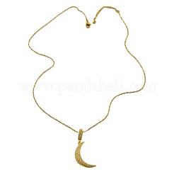 Collane con ciondolo in ottone micro pavé di zirconi cubici trasparenti&nbsp;FS-WGD2E00-01